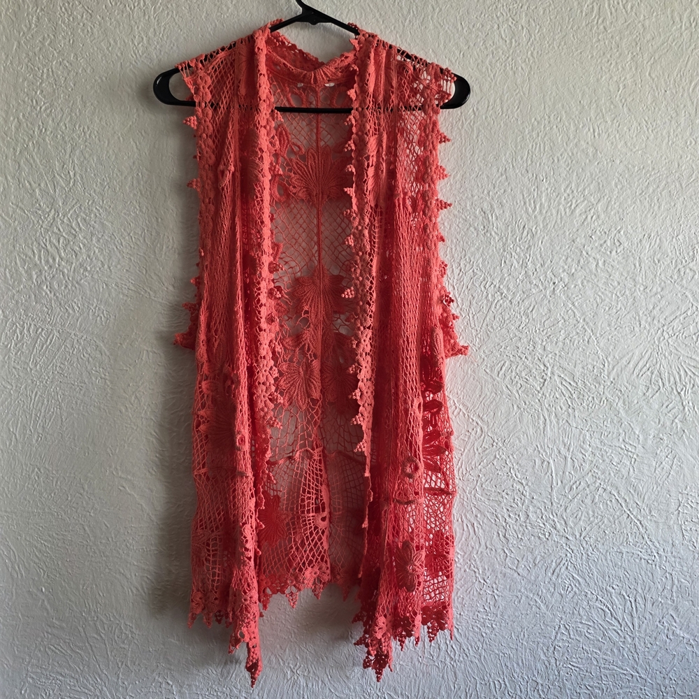 Coral Lace Women's Cardigan